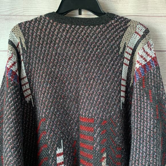 Vintage Jantzen Men's Knit Sweater Multicolor 90s Long Sleeve Pullover Size L - Picture 6 of 10